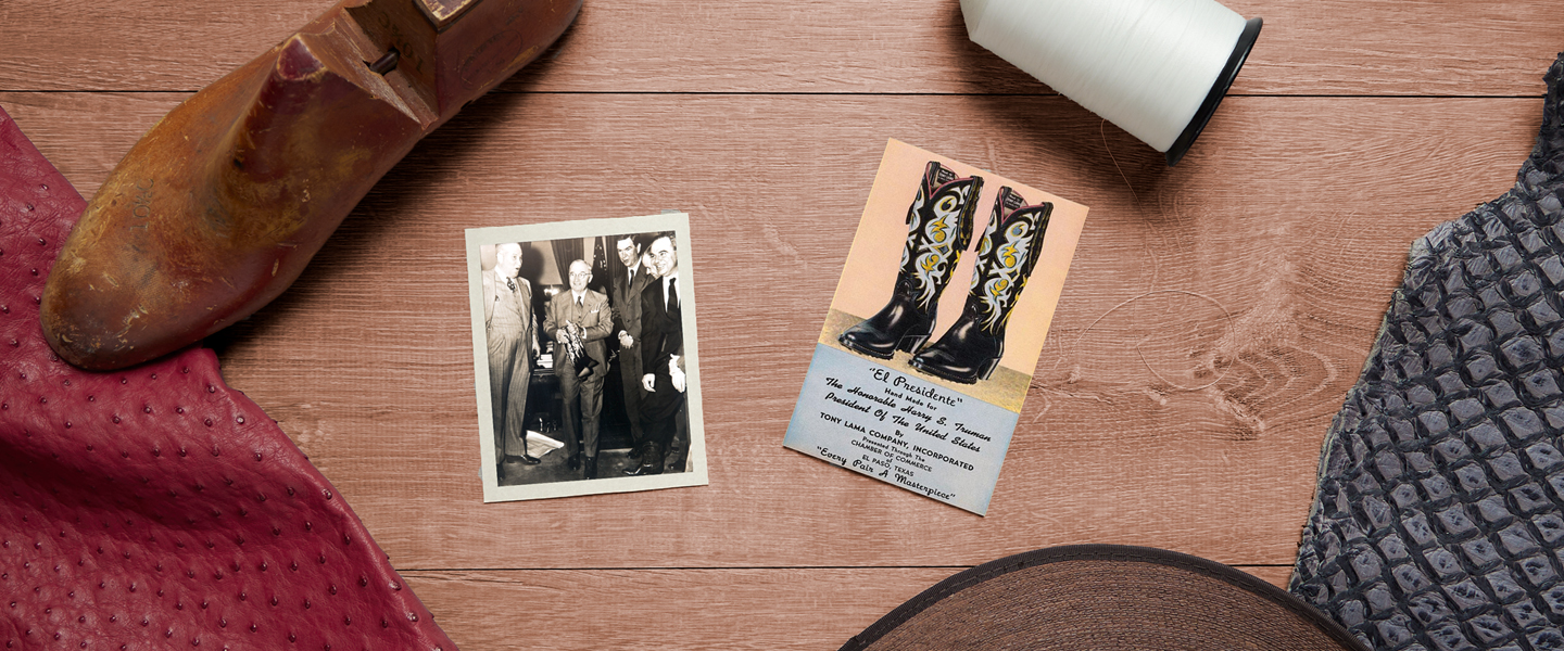 Photographs of boots and people 
